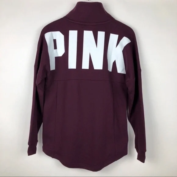 PINK Victoria’s Secret Mock Neck Half Zip Sweater XS - Picture 6 of 7